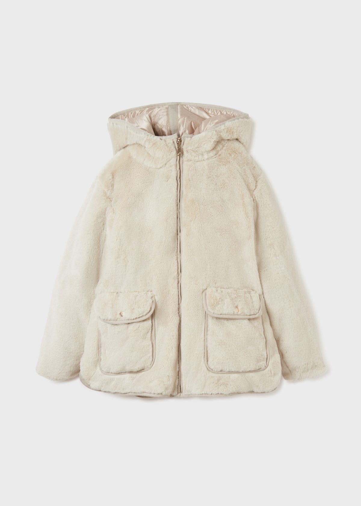 ECOFRIENDS girl’s double-sided jacket with fur Offers