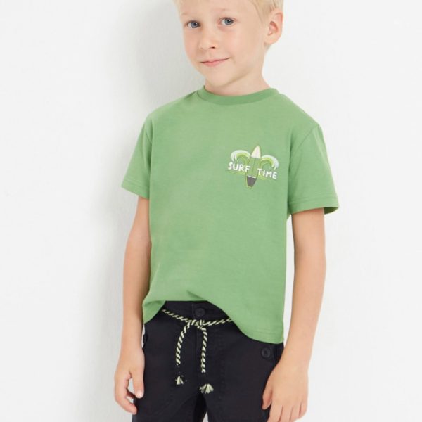 Βερμούδα με ρυθμιζόμενη μέση από βιώσιμο βαμβάκι σε πράσινο χρώμα mini αγόρι Mayoral Mayoral offers