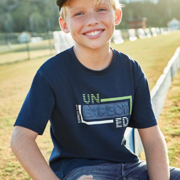 Μπλούζα με στάμπα από βιώσιμο βαμβάκι σε μπλε χρώμα junior αγόρι Mayoral Junior (8-16Y)