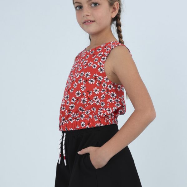 Φόρεμα σταμπωτό από βαμβάκι σε λευκό χρώμα junior κορίτσι Mayoral Junior (8-16Y)