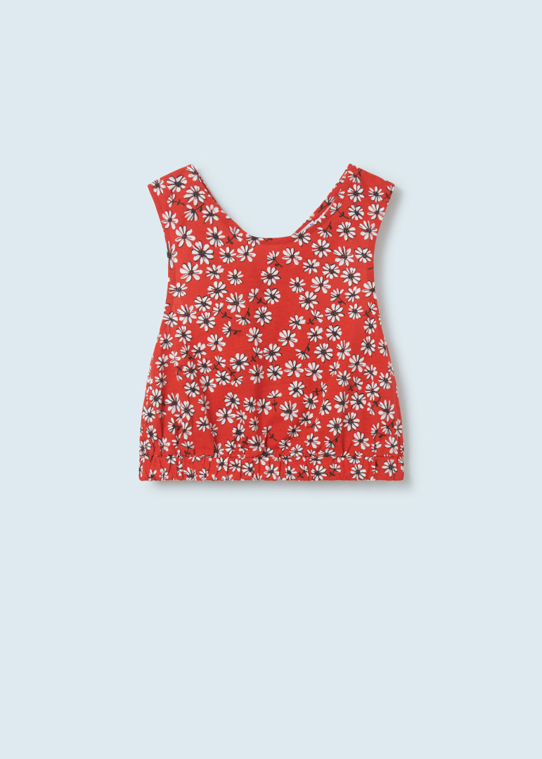 Μπλούζα τιράντες σταμπωτή σε κόκκινο χρώμα junior κορίτσι Mayoral Junior (8-16Y)
