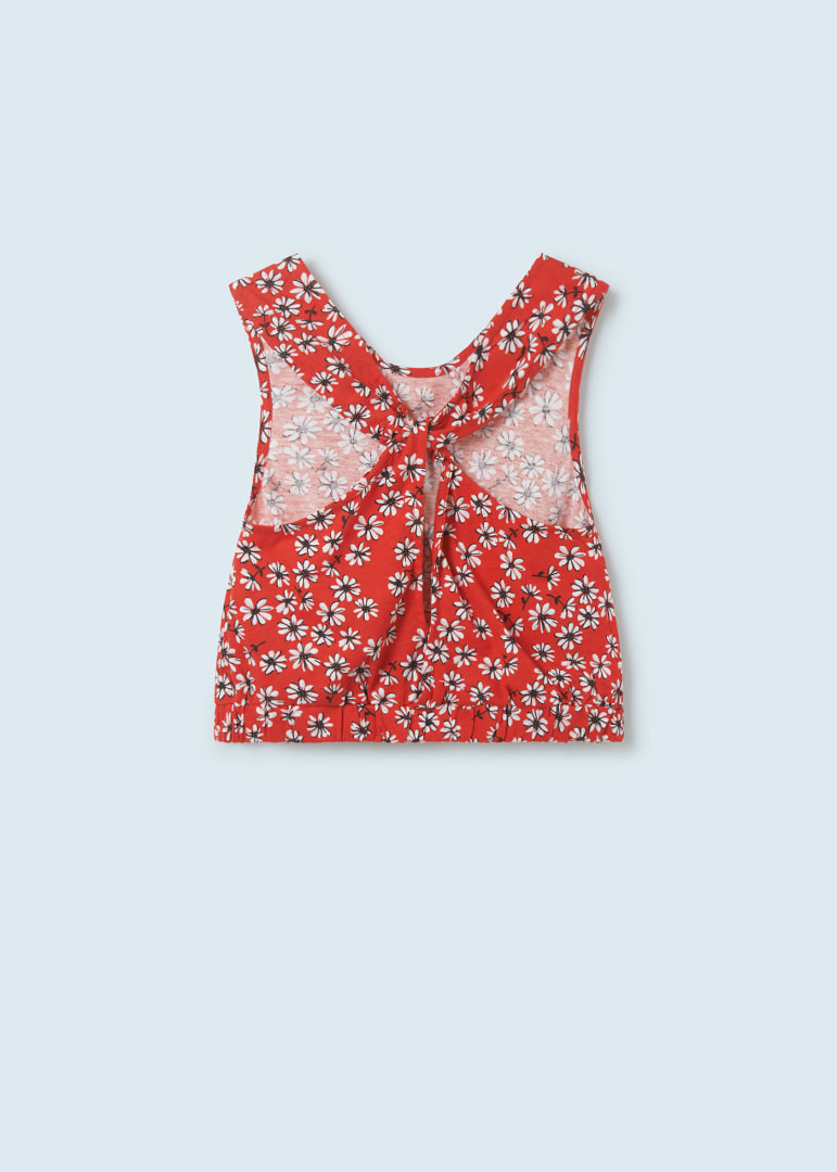 Μπλούζα τιράντες σταμπωτή σε κόκκινο χρώμα junior κορίτσι Mayoral Junior (8-16Y)