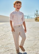 Παντελόνι λοξότσεπο από βαμβάκι σε μπεζ χρώμα mini αγόρι Mayoral Mayoral offers