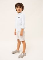 Πουκάμισο μακρυμάνικο λινό σε λευκό χρώμα mini αγόρι Mayoral Mayoral offers