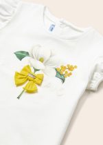 Σετ σατέν σορτς και μπλουζάκι από βαμβάκι baby κορίτσι Mayoral Baby (9-24M)