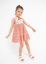 Φόρεμα από βαμβάκι σε πορτοκαλί χρώμα mini κορίτσι Mayoral Mayoral offers