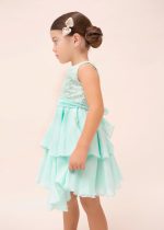Φόρεμα με βολάν και κέντημα σε γαλάζιο χρώμα mini κορίτσι Mayoral Mayoral offers
