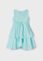 Φόρεμα με βολάν και κέντημα σε γαλάζιο χρώμα mini κορίτσι Mayoral Mayoral offers