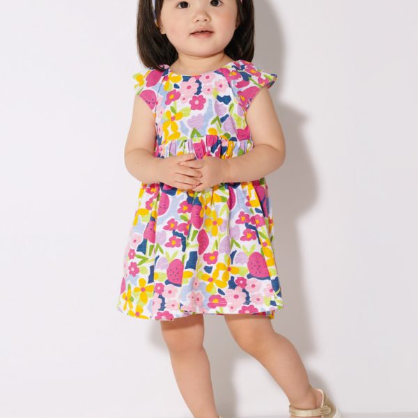 Φόρεμα σταμπωτό από βιώσιμο βαμβάκι με κορδέλα πολύχρωμο baby κορίτσι Mayoral Baby (9-24M)