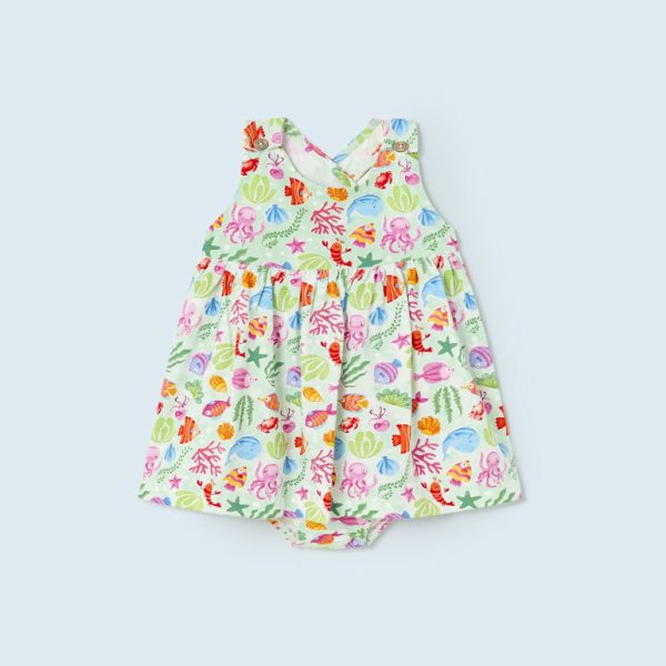 Φόρεμα σταμπωτό με κάλυμμα πάνας από βιώσιμο βαμβάκι baby κορίτσι Mayoral Baby (9-24M)