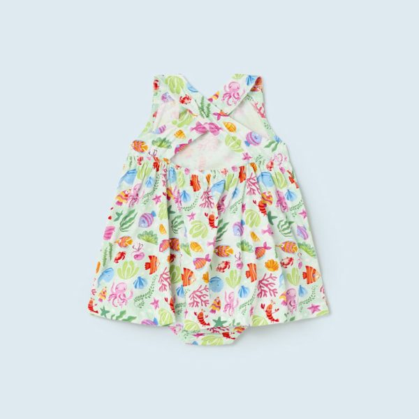 Φόρεμα σταμπωτό με κάλυμμα πάνας από βιώσιμο βαμβάκι baby κορίτσι Mayoral Baby (9-24M)