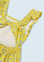 Φόρεμα σταμπωτό με λεπτομέρεια στο πίσω μέρος από βαμβάκι σε κίτρινο χρώμα mini κορίτσι Mayoral Mayoral offers