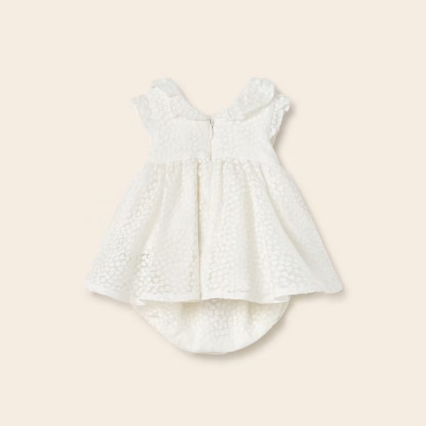Φόρεμα αμπιγιέ με κάλυμμα για πάνα σε εκρού χρώμα για Νεογέννητο κορίτσι Mayoral NewBorn (0-9M)
