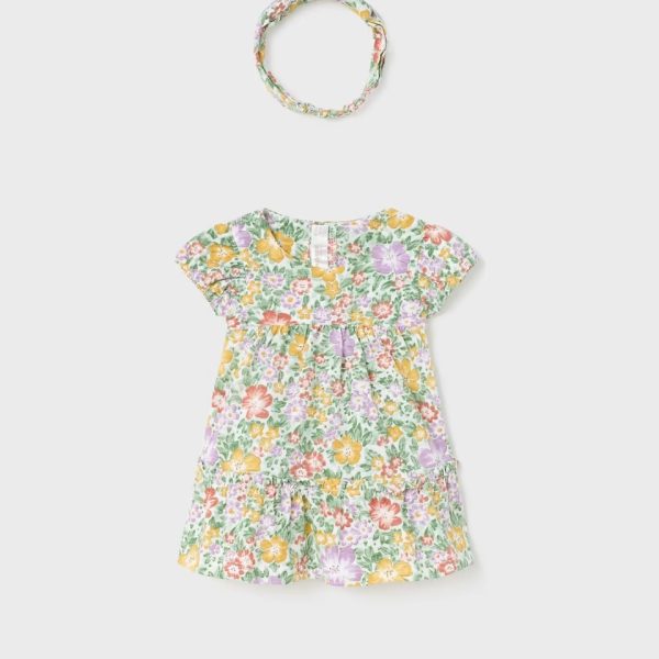 Φόρεμα με κορδέλα από βιώσιμο βαμβάκι σε λιλά χρώμα για Νεογέννητο κορίτσι Mayoral NewBorn (0-9M)