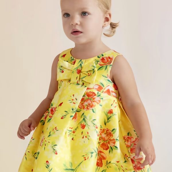 Φόρεμα με λουλούδια σε κίτρινο χρώμα baby κορίτσι Abel & Lula Baby (9-24M)