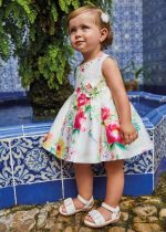 Φόρεμα με λουλούδια σε λευκό χρώμα baby κορίτσι Abel & Lula Baby (9-24M)