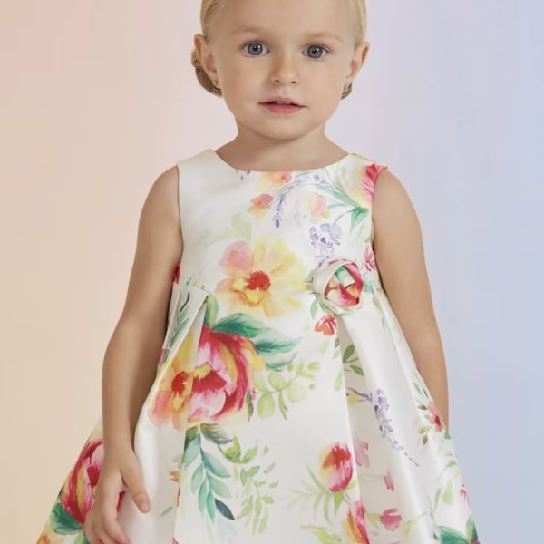 Φόρεμα με λουλούδια σε λευκό χρώμα junior κορίτσι Abel & Lula Junior (8-16Y)