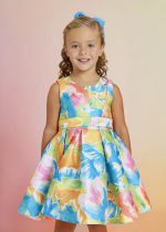 Φόρεμα με λουλούδια σε τιρκουάζ χρώμα junior κορίτσι Abel & Lula Junior (8-16Y)