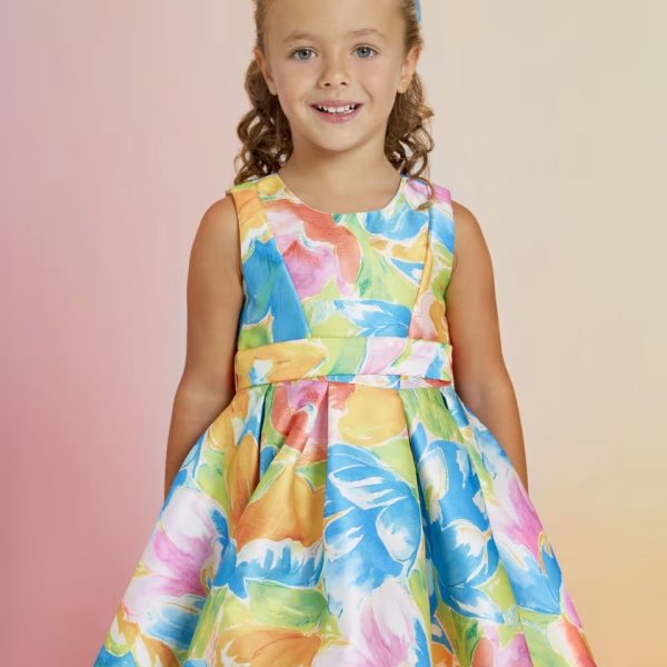 Φόρεμα με λουλούδια σε τιρκουάζ χρώμα junior κορίτσι Abel & Lula Junior (8-16Y)