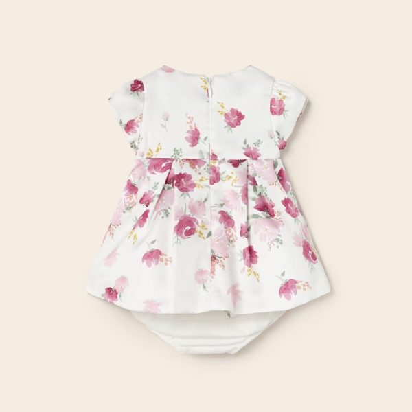 Φόρεμα σταμπωτό με κάλυμμα για πάνα σε ροζ χρώμα για Νεογέννητο κορίτσι Mayoral NewBorn (0-9M)