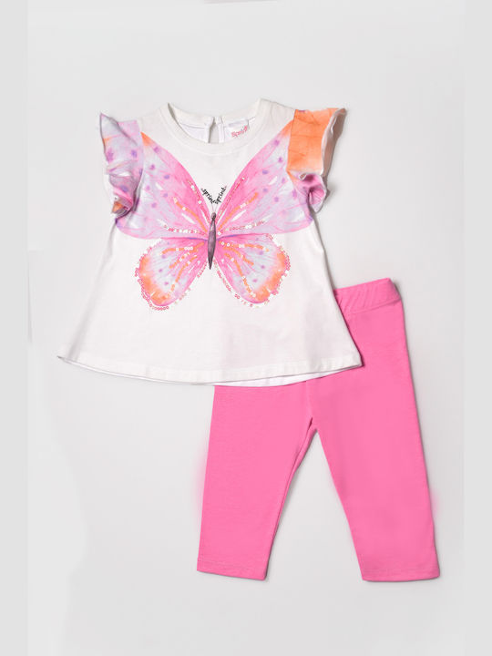 Σετ μπλούζα με κολάν σε ροζ χρώμα mini κορίτσι Sprint Mini (2-9Y)