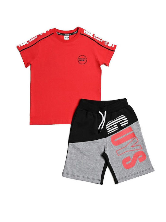 Σετ μπλούζα με σορτσάκι σε κόκκινο χρώμα junior αγόρι Sprint Junior (8-16Y)