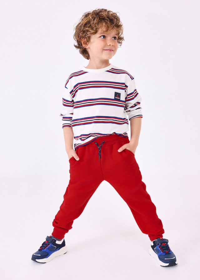 Παντελόνι σπορ σε κόκκινο, μαύρο και μπλε χρώμα mini αγόρι Mayoral Mini (2-9Y)