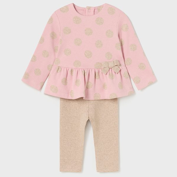 Σετ πουλόβερ κολάν σε ροζ χρώμα baby κορίτσι Mayoral Baby (9-24M)