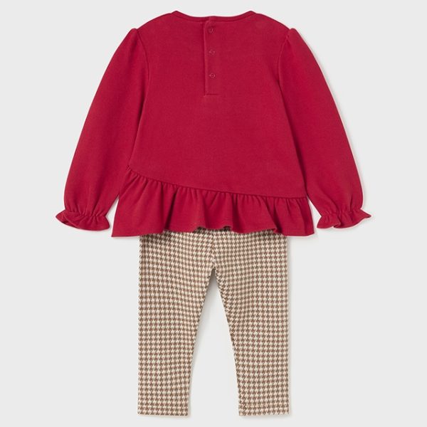 Σετ πουλόβερ κολάν σε κόκκινο χρώμα baby κορίτσι Mayoral Baby (9-24M)