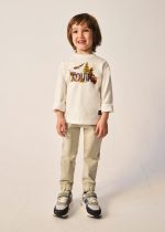Μπλούζα μακρυμάνικη από βαμβάκι BCI σε κρεμ χρώμα mini αγόρι Mayoral Mini (2-9Y)