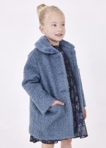 Παλτό με γιακά γουνάκι σε μπλε χρώμα mini κορίτσι Mayoral Mini (2-9Y)