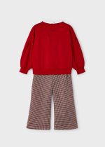 Σετ παντελόνι και φούτερ σε κόκκινο χρώμα mini κορίτσι Mayoral Mini (2-9Y)