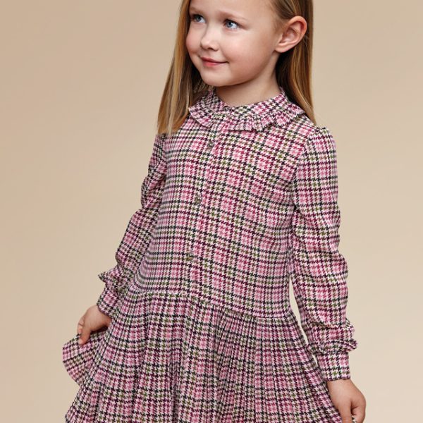 Φόρεμα καρό σε ροζ χρώμα mini κορίτσι Mayoral Mini (2-9Y)