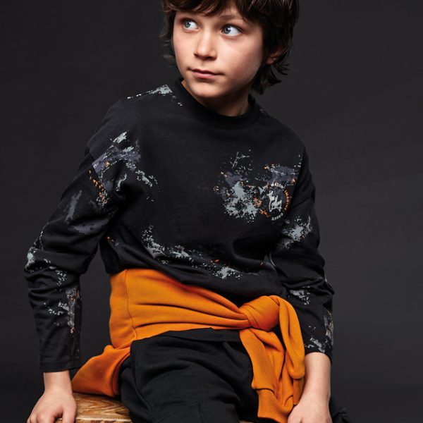 Μπλούζα σταμπωτή από βαμβάκι BCI σε μαύρο χρώμα junior αγόρι Mayoral Junior (8-16Y)