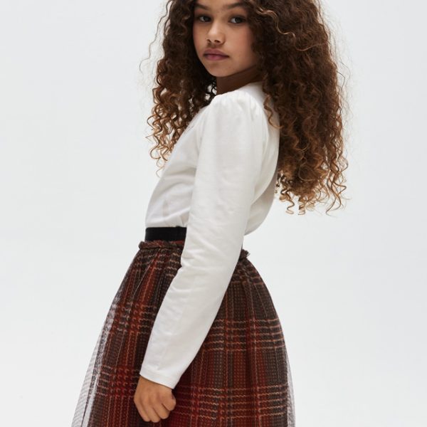 Φούστα με καρό τούλι σε κόκκινο χρώμα junior κορίτσι Mayoral Junior (8-16Y)