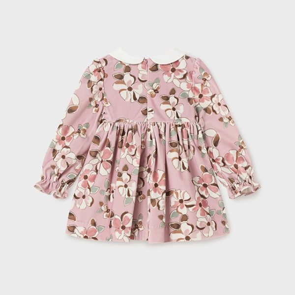 Φόρεμα σταμπωτό βελούδο σε ροζ χρώμα baby κορίτσι Mayoral Baby (9-24M)